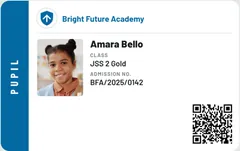 The Stripe ID card design for student