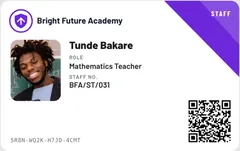 The Corner ID card design for staff