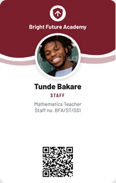 The Wave ID card design for staff